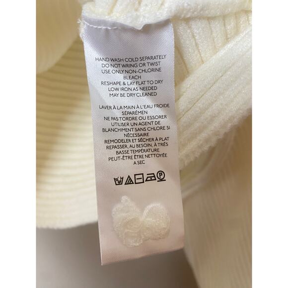 ANTHROPOLOGIE SWEATER 1X PLUS KNIT WHITE PREPPY CLASSY - Picture 7 of 11